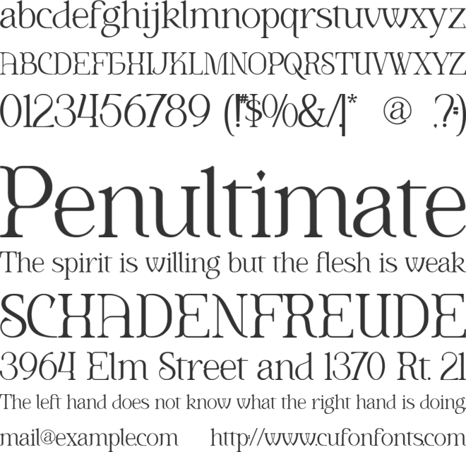 Mastfield font preview