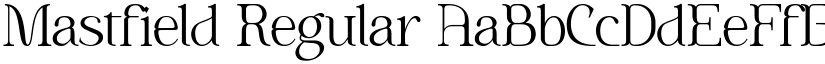 Mastfield Regular font