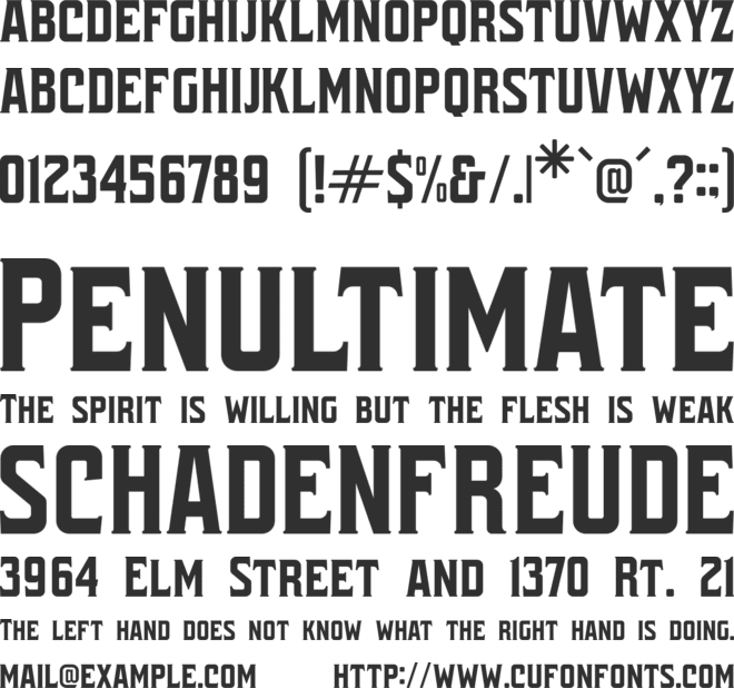 QUINOR font preview