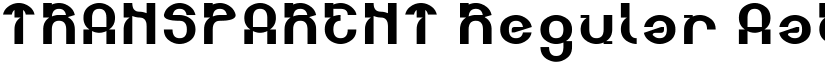 TRANSPARENT Regular font