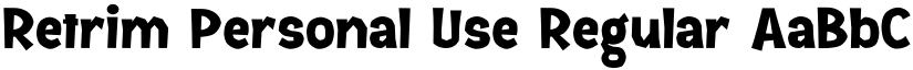 Retrim Personal Use Regular font