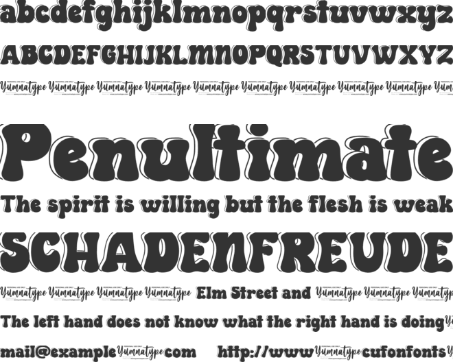 Our Grown Personal Use font preview