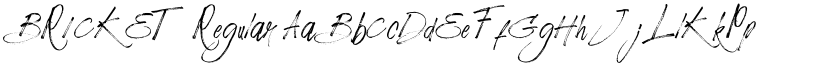 BRICKET Regular font
