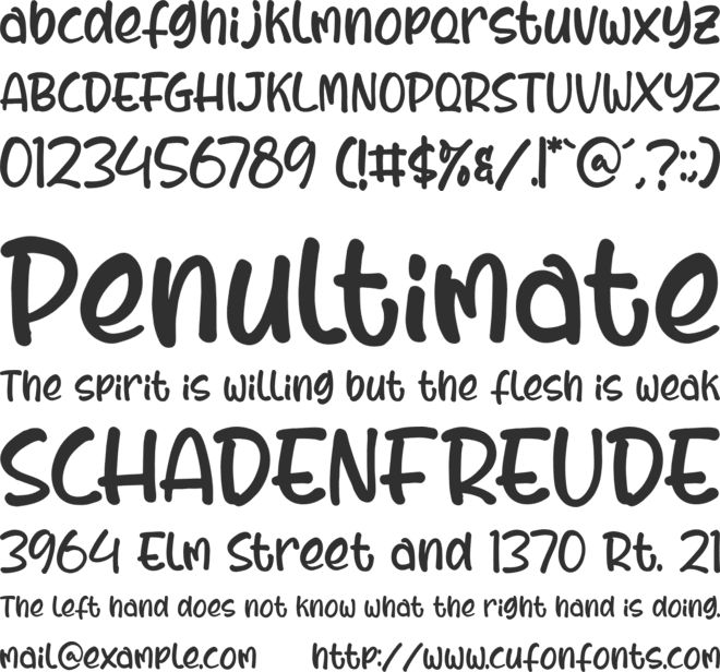 funtime font preview
