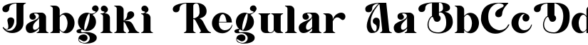 Jabgiki Regular font