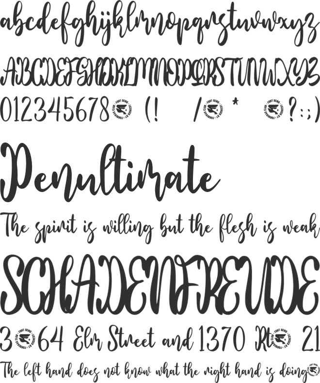 Champina font preview