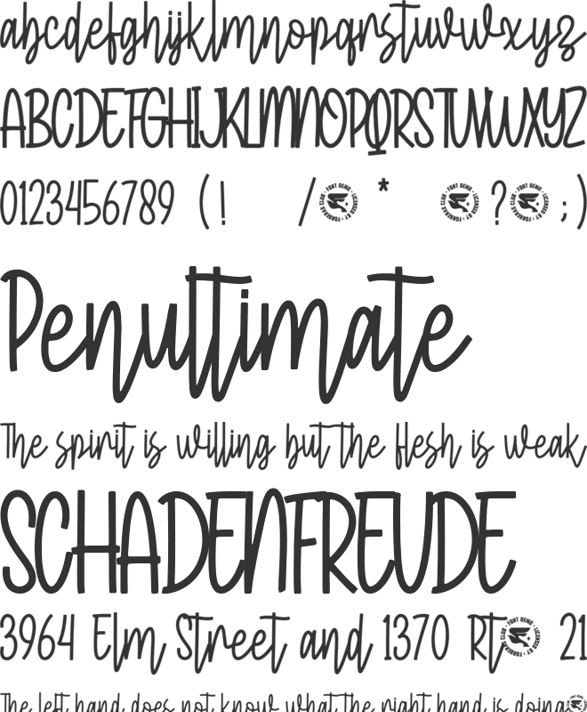 Restou font preview