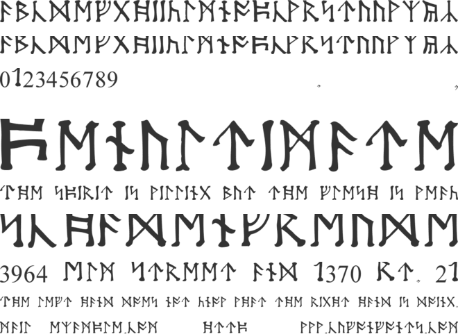 Moon Runes font preview