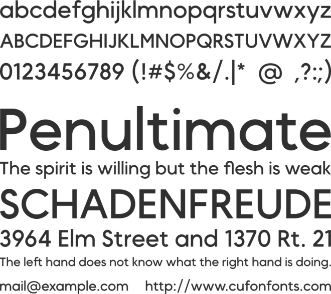 MADE Okine Sans PERSONAL USE font preview