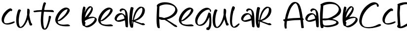 cute bear Regular font