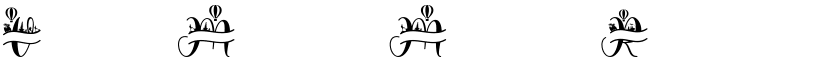 Vacation Monogram (Monogram) Regular font