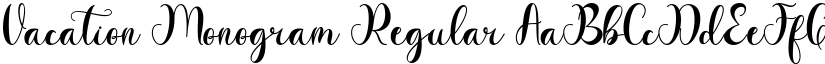 Vacation Monogram Regular font