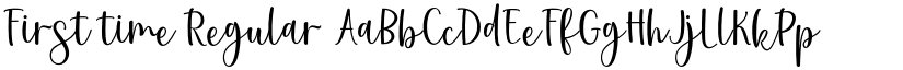 First time Regular font