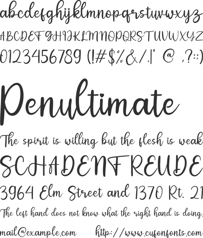 Lovesty font preview