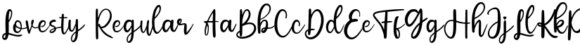 Lovesty Regular font