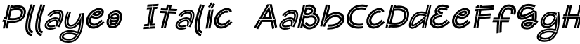 Pllayeo Italic font