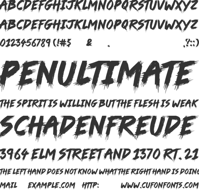 Grave Snatchers font preview