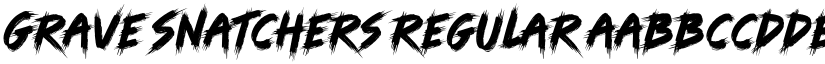 Grave Snatchers Regular font