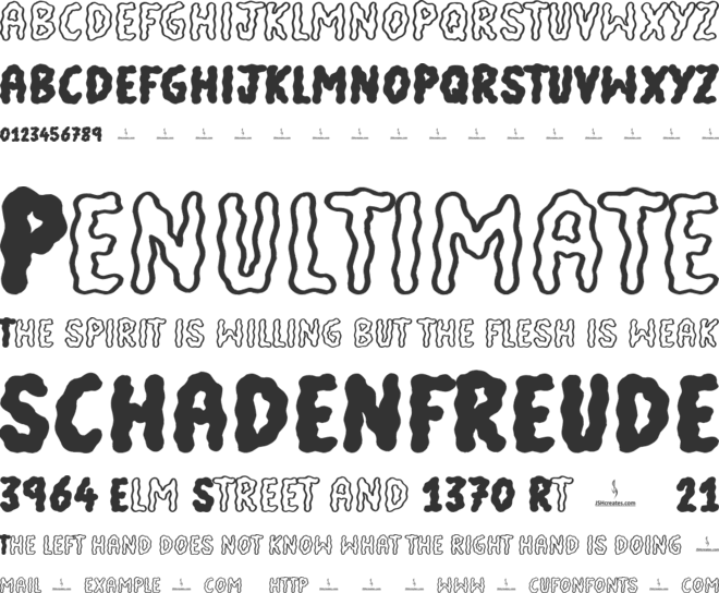 Quaker Shaker font preview