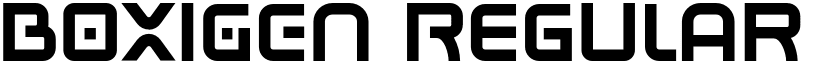 BOXIGEN Regular font