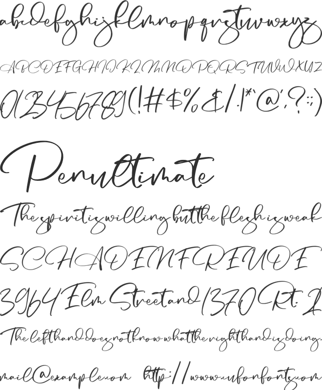 Wadmont font preview