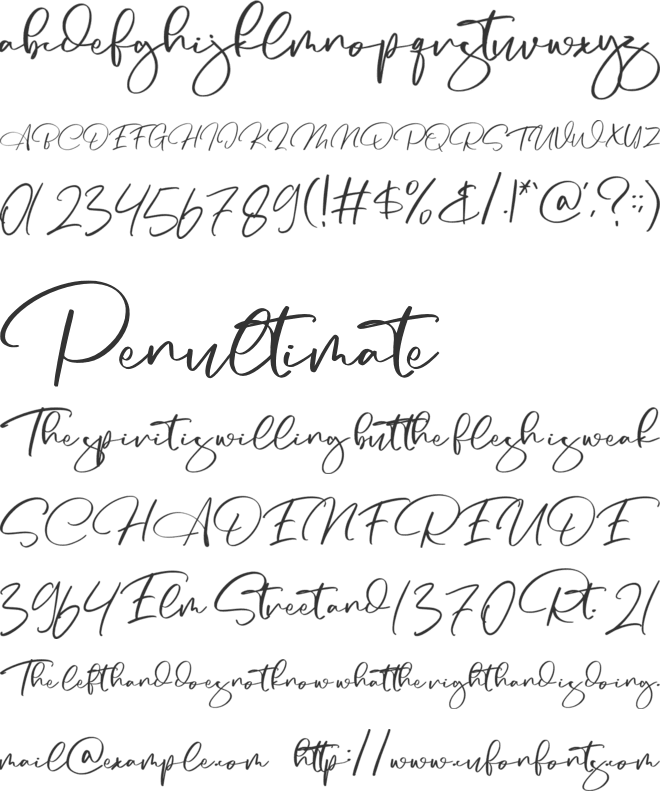 Wadmont font preview