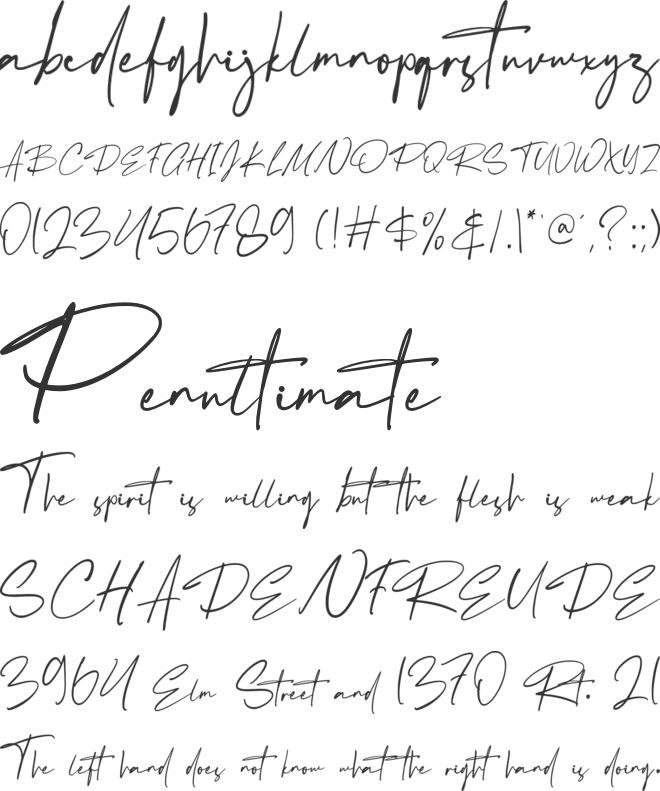 Castende font preview