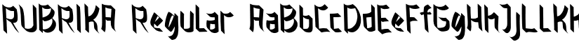 RUBRIKA font download