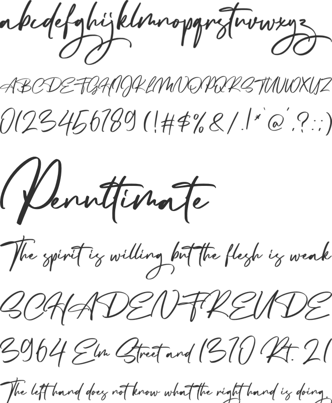 Adritany font preview