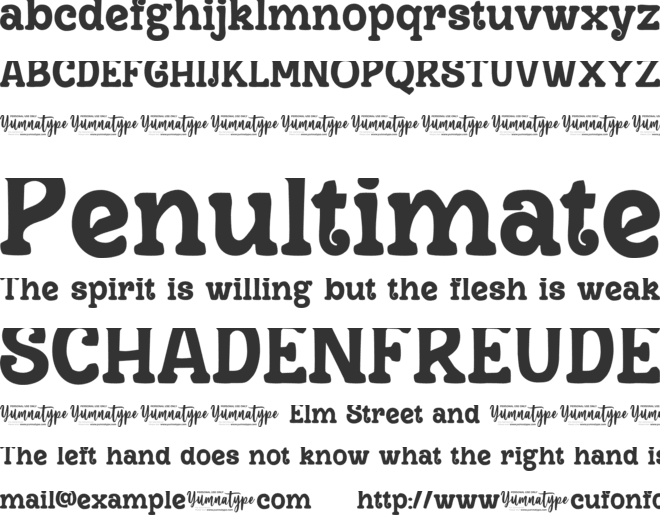 Vine Spinach Personal Use font preview