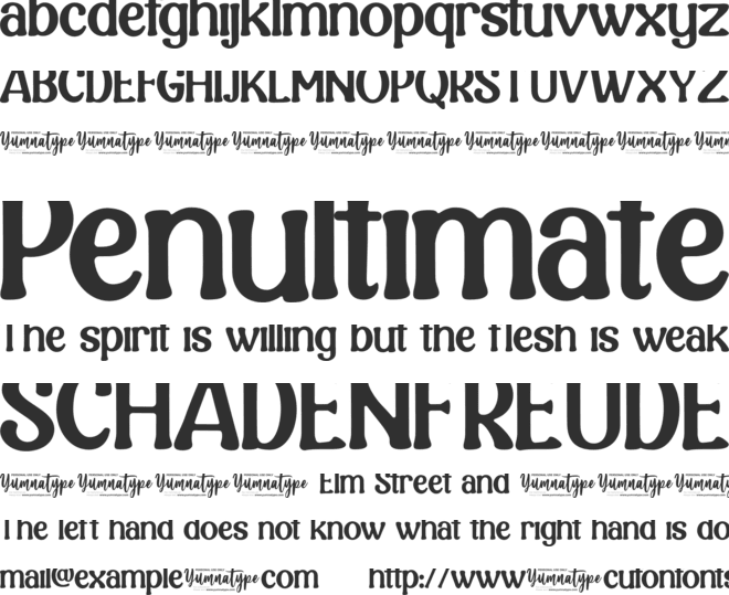 Snack Bowl Personal Use font preview