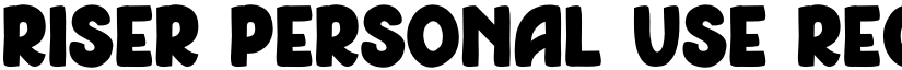 Riser Personal Use font download