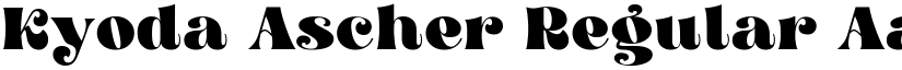 Kyoda Ascher Regular font