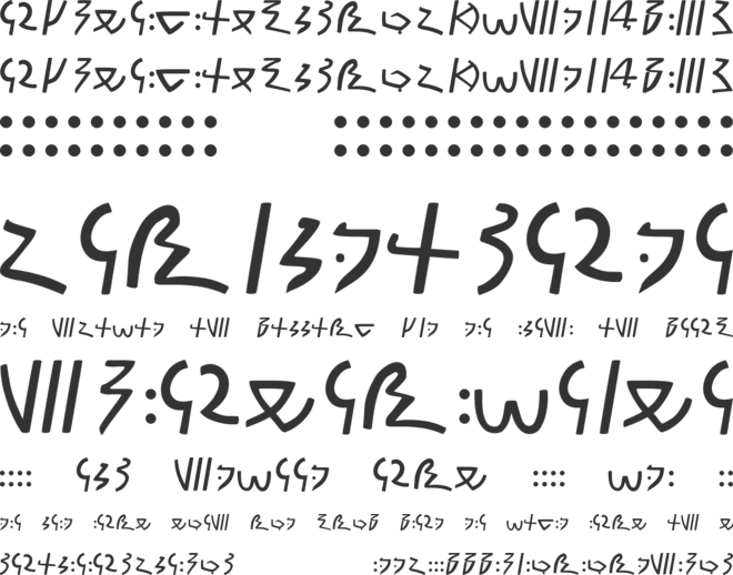 Meroitic Demotic font preview