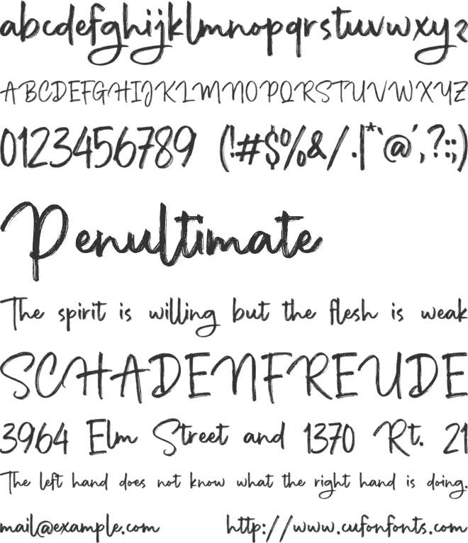 Glathope font preview