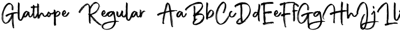 Glathope Regular font