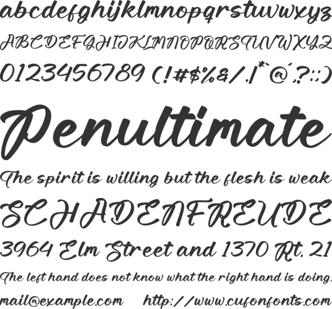 Homestay font preview