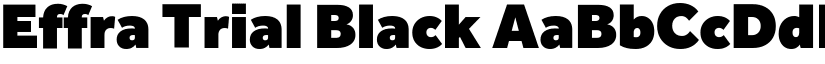 Effra Trial Black font