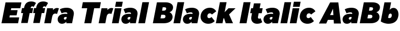 Effra Trial Black Italic font
