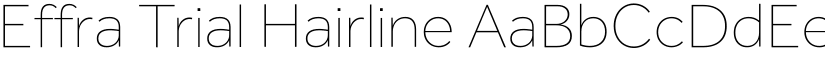 Effra Trial Hairline font