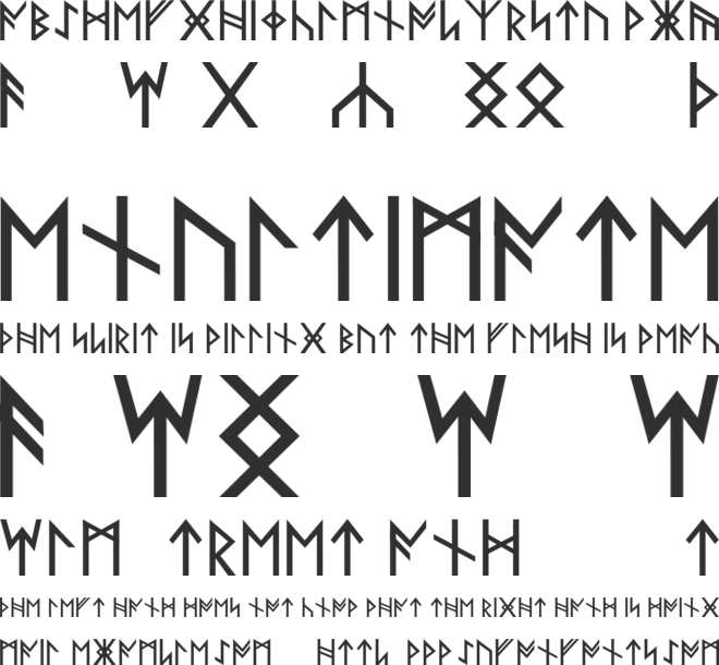 Norse Code font preview
