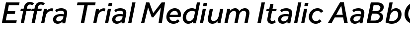 Effra Trial Medium Italic font