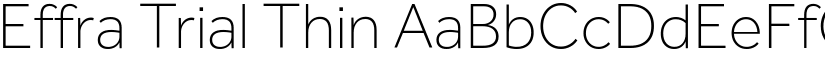 Effra Trial Thin font