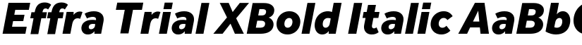 Effra Trial XBold Italic font