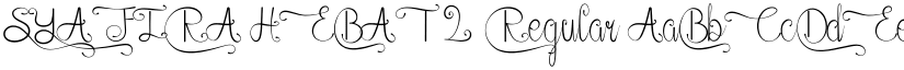SYAFIRA HEBAT 2 Regular font