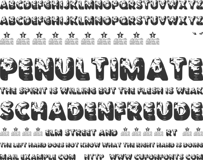 TRAVELIGHT PERSONAL USE font preview