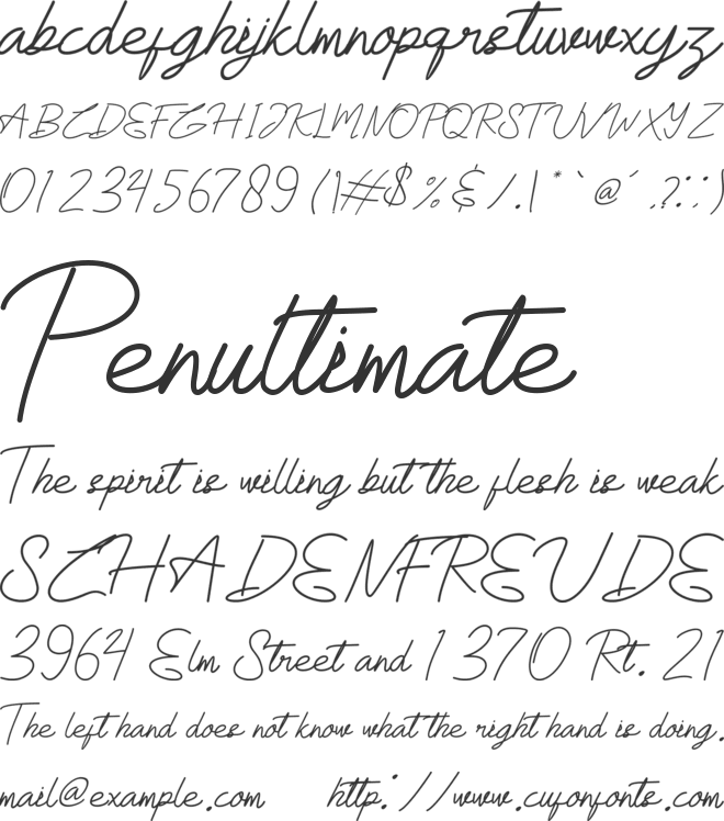 Menuju Senja font preview