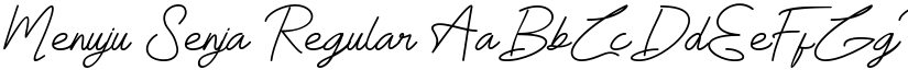 Menuju Senja Regular font