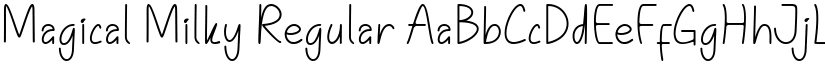Magical Milky Regular font