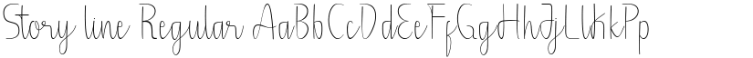 Story line Regular font